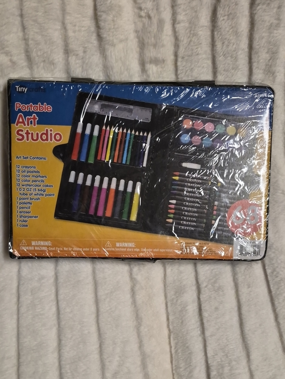 Tiny Crafts Portable Art Studio - Blue/Multicolor Kids Art Set